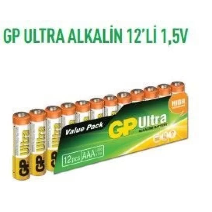 GP24AU-S12  ULTRA ALKALİN 12Lİ 1,5V İNCE PİL