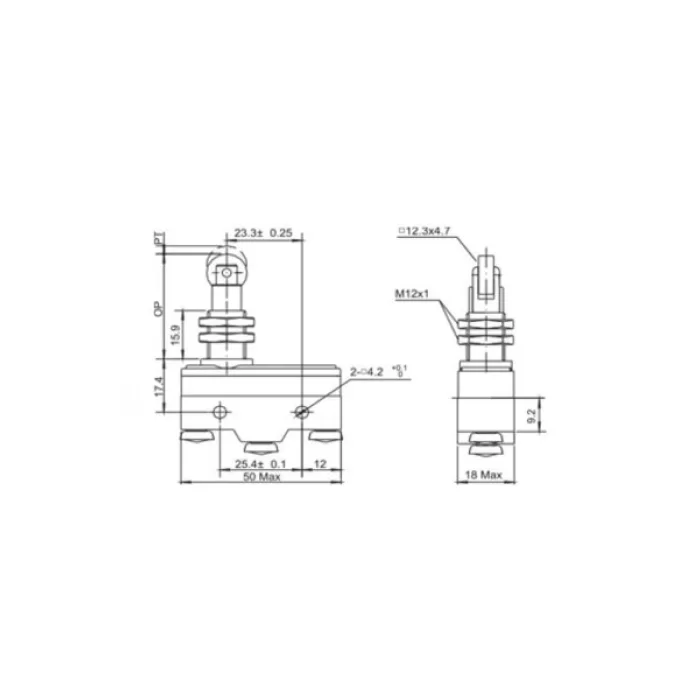 Gwest AZ - 15GQ22 - B -Dikey Metal Makaralı 15A Mikro Switch (20 Adet)