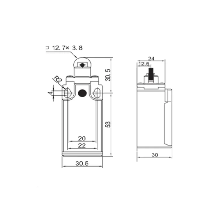 Gwest GLS -103R Limit Switch - Dikey Metal Makaralı Resetli 10 Adet