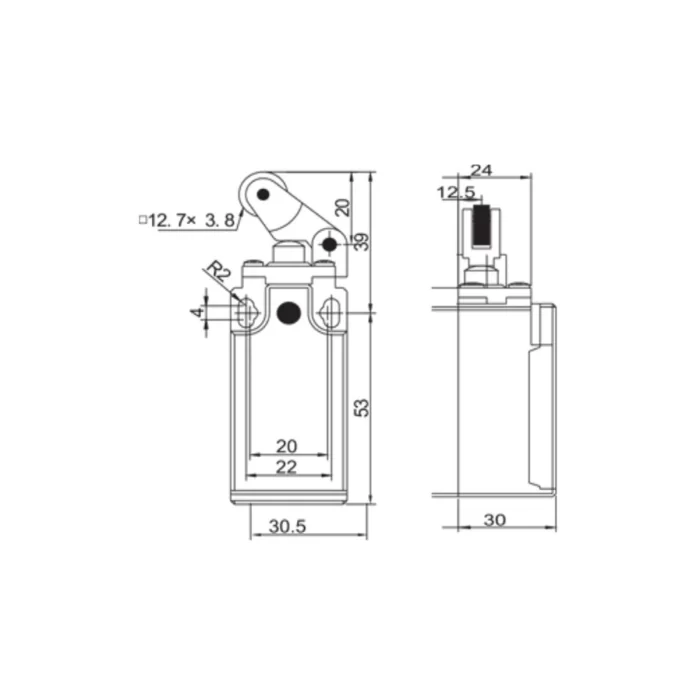 Gwest GLS-111 Limit Switch - Açısal Metal Makaralı Tek Yön 10 Adet