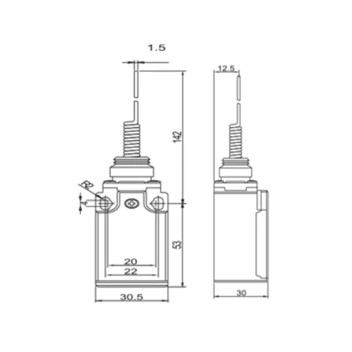 Gwest GLS-161 Limit Switch - Çok Yönlü Spiral Tel Uç 10 Adet