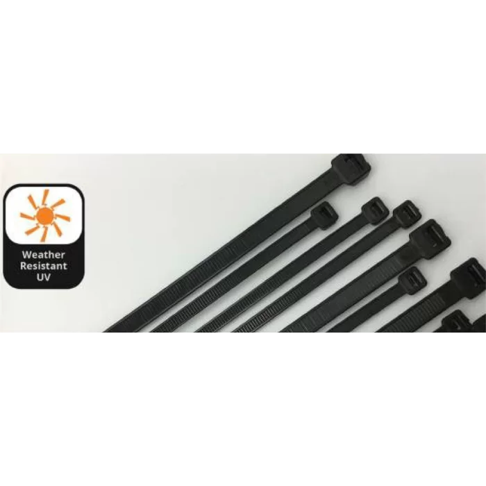 Gwest Siyah Ultraviole Kablo Bağları 100 Adet