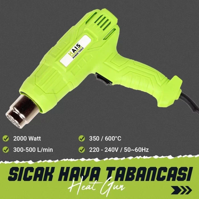 Hais HG8 Sıcak Hava Tabancası HG08