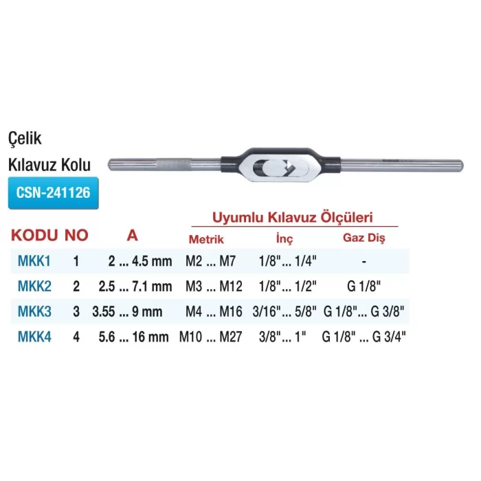 HSS ÇELİK KILAVUZ KOLLARI