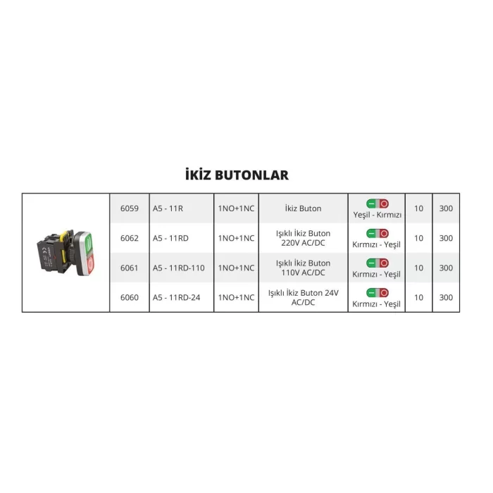 İkiz Butonlar - 10 Adet