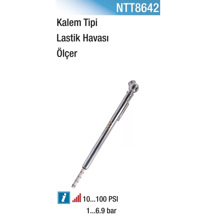 100 PSI-Kalem Tipi Lastik Havası Ölçer