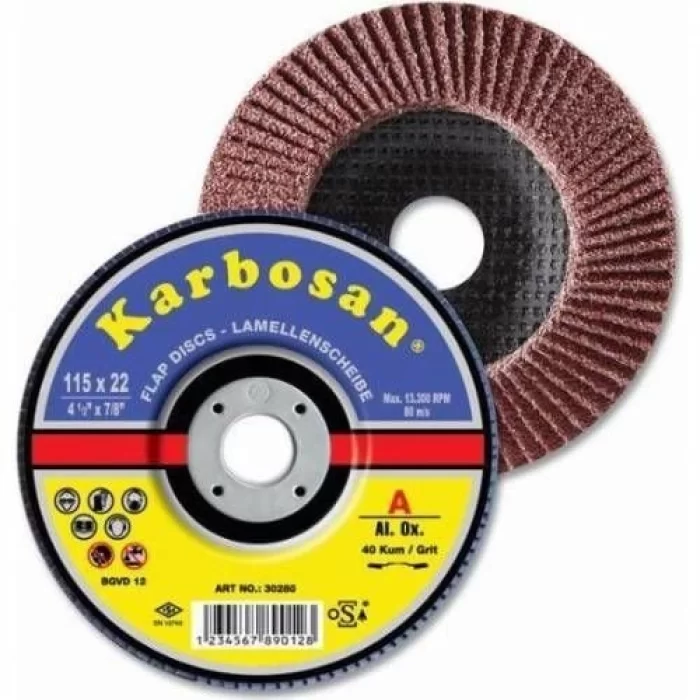 Karbosan Premium Line AO Flap Disk Zımpara 115mm 40 Kum