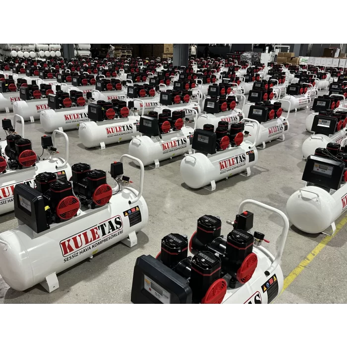 Kuletaş 100 Litre 4 HP Sessiz Premium Kafa Hava Kompresörü 2800 rpm 8 Bar