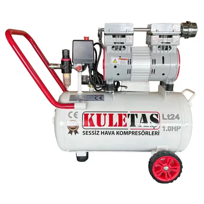 Kuletaş 24 Litre Süper Sessiz Yağsız Hava Kompresörü 8 Bar