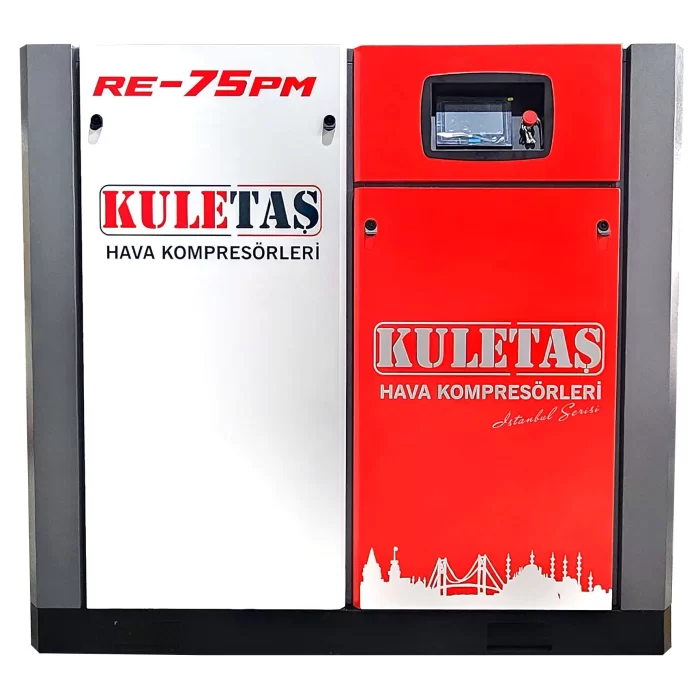 Kuletaş İnvertör Motorlu Endüstriyel Vidalı Hava Kompresörü 75 Hp RE-75 PM
