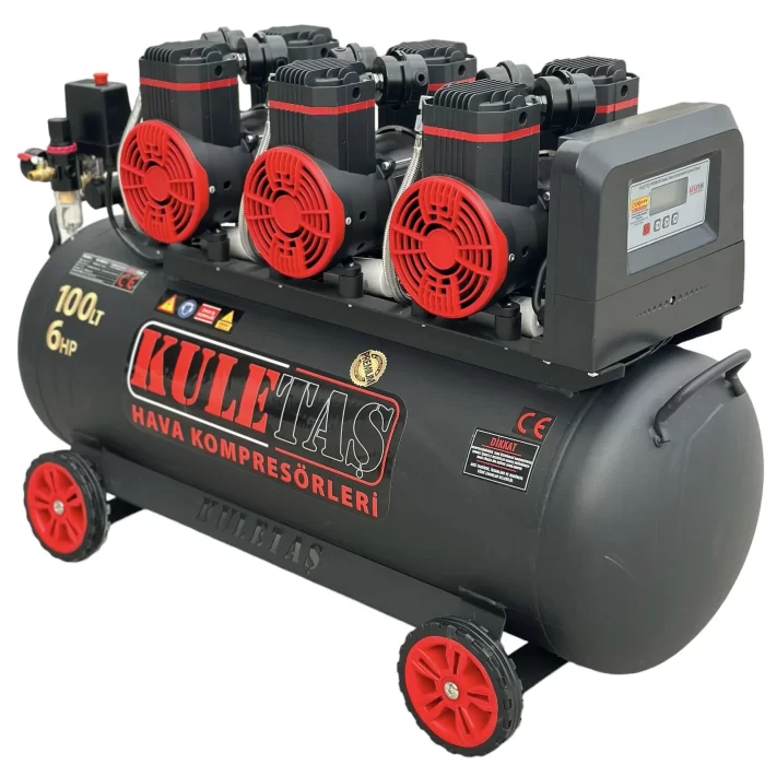 Kuletaş Premium 100 Litre Sessiz Yağsız Hava Kompresörü 6 Hp 8 Bar