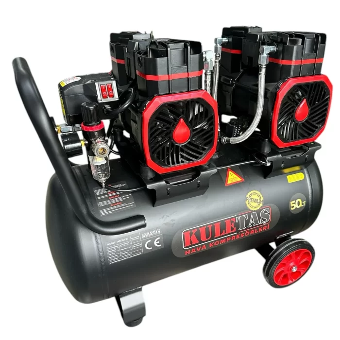 Kuletaş Premium 50 Litre Sessiz Yağsız Hava Kompresörü 4 Hp 8 Bar