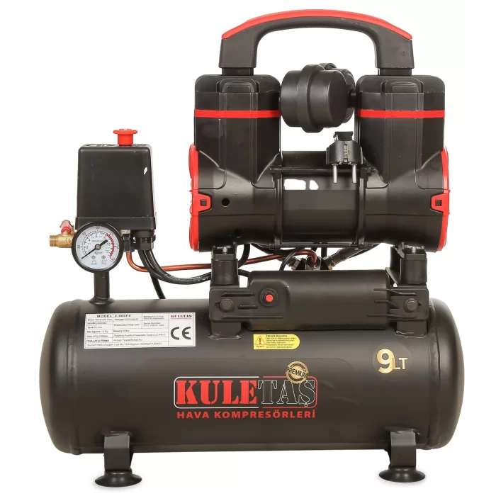 Kuletaş Premium 9 Litre Sessiz Yağsız Hava Kompresörü 1,2 Hp 8 Bar