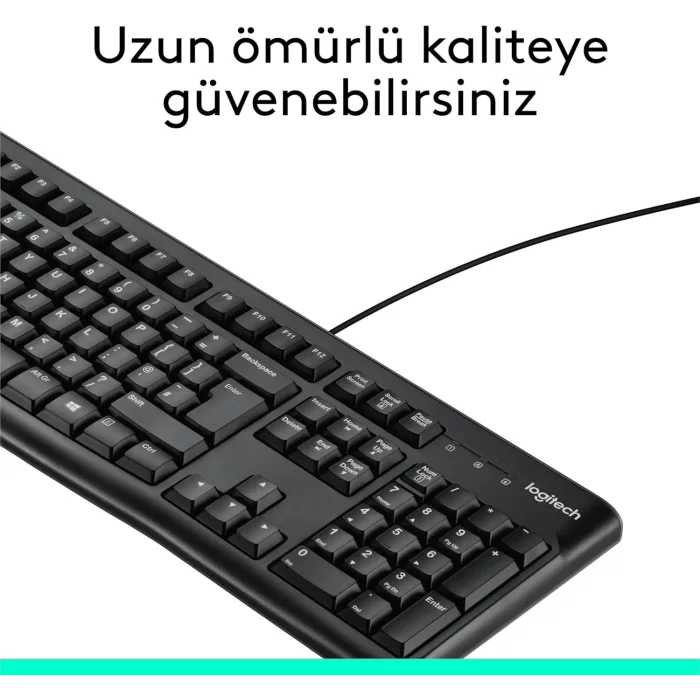 Logitech K120 Q Kablolu Klavye USB Siyah 920-002505