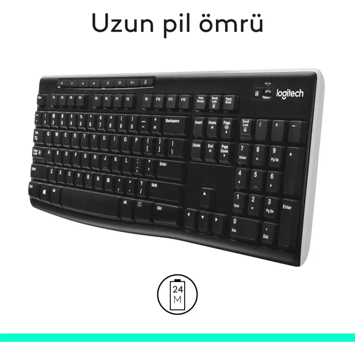 Logitech K270 Kablosuz Klavye Tr Q Siyah 920-003761