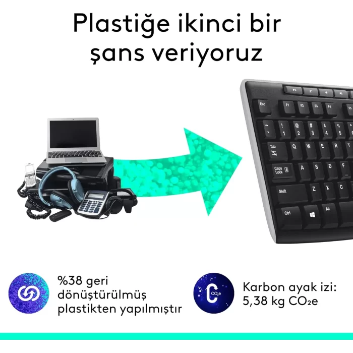 Logitech K270 Kablosuz Klavye Tr Q Siyah 920-003761