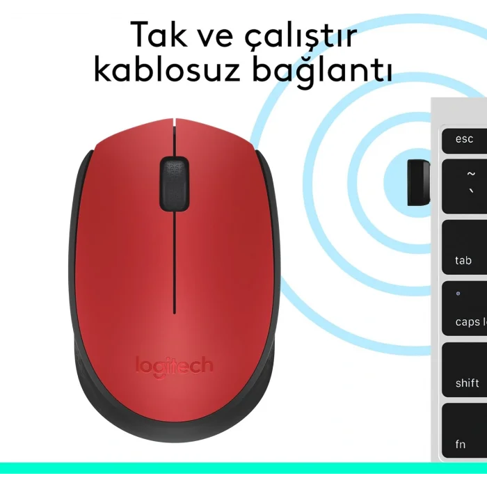 Logitech M171 Kablosuz Mouse Kırmızı 910-004641