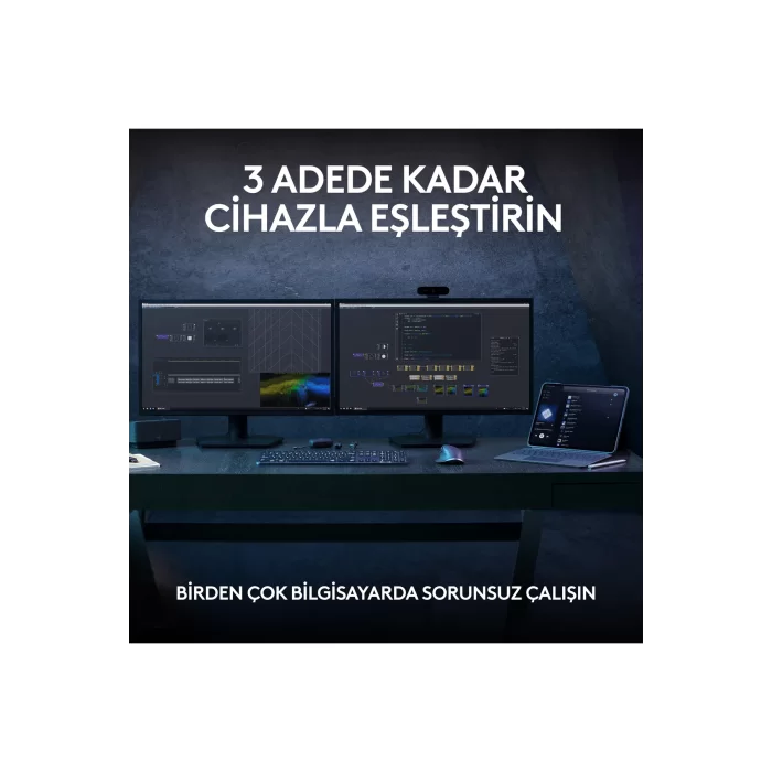 Logitech MX Keys S Kablosuz Sessiz Türkçe Q Klavye Siyah 920-011594