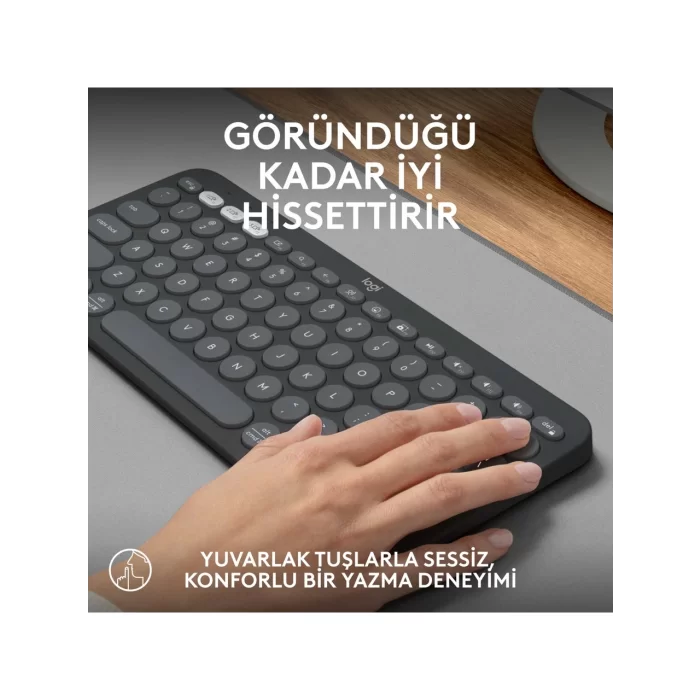 Logitech Pebble Keys 2 K380S Siyah Q Kablosuz Klavye 920-011859