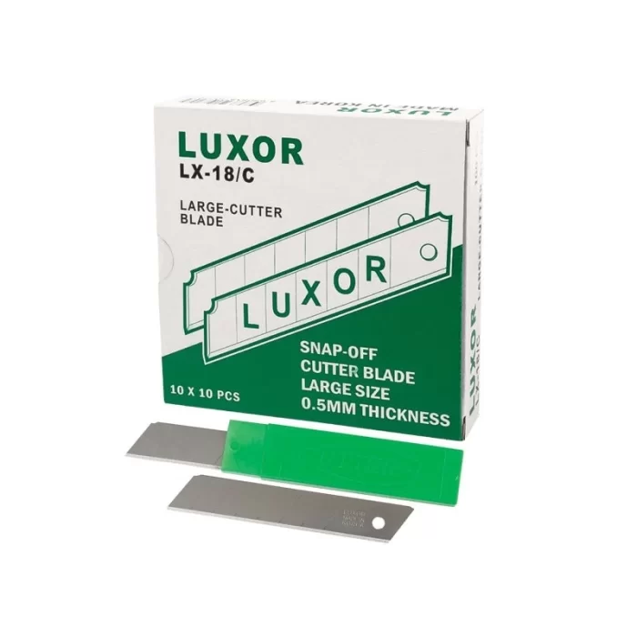 Luxor LX-18/C-14 Maket Bıçağı Yedeği Geniş 1. Kalite 10 Adet