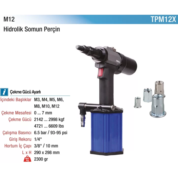 M3-M12 Hidrolik Somun Perçin Pensi