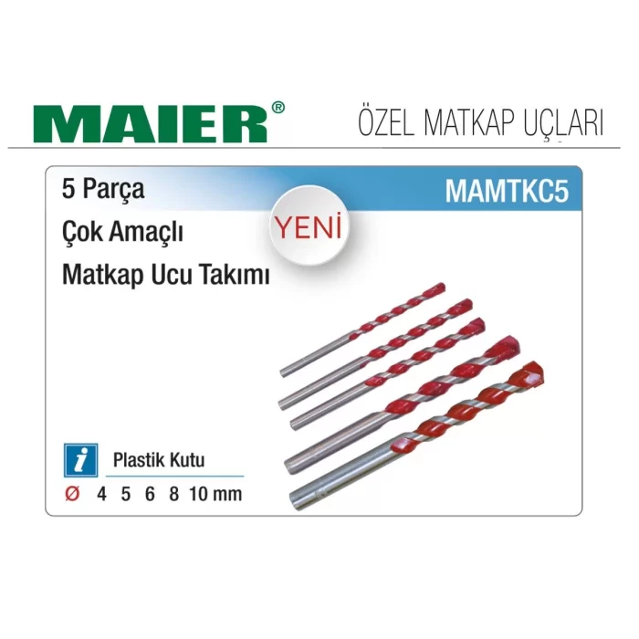 MAIER 5 PARÇA ÇOK AMAÇLI MATKAP UCU TAKIMI (2 Adet)