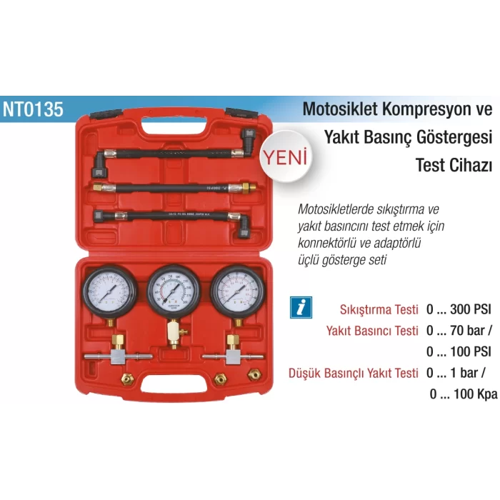 Motorsiklet Kompresyon ve Yakıt Test Cihazı