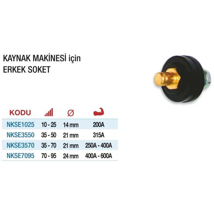 Nttools Erkek Soket (Kaynak Makinesi İçin)