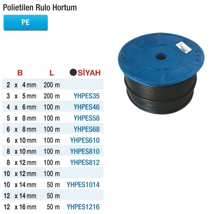 Polietilen Rulo Hortum - Siyah