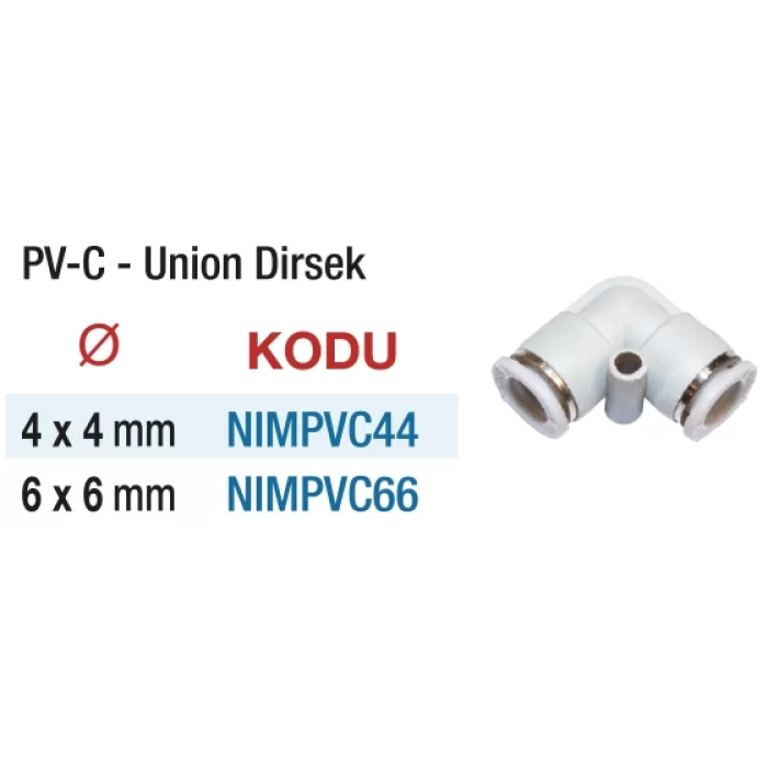 PV- C - Union Dirsek - 10 adet