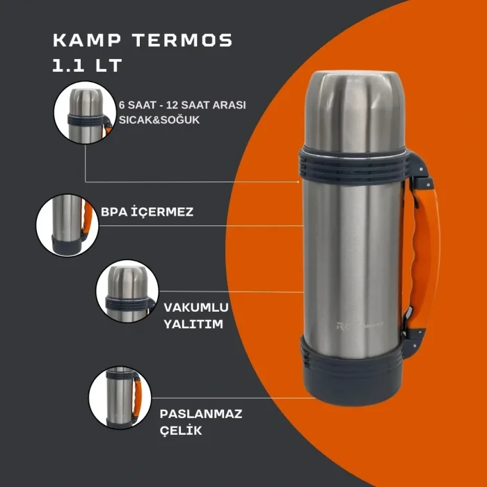 ROX CAMPING 1.1 LT KAMP TERMOS