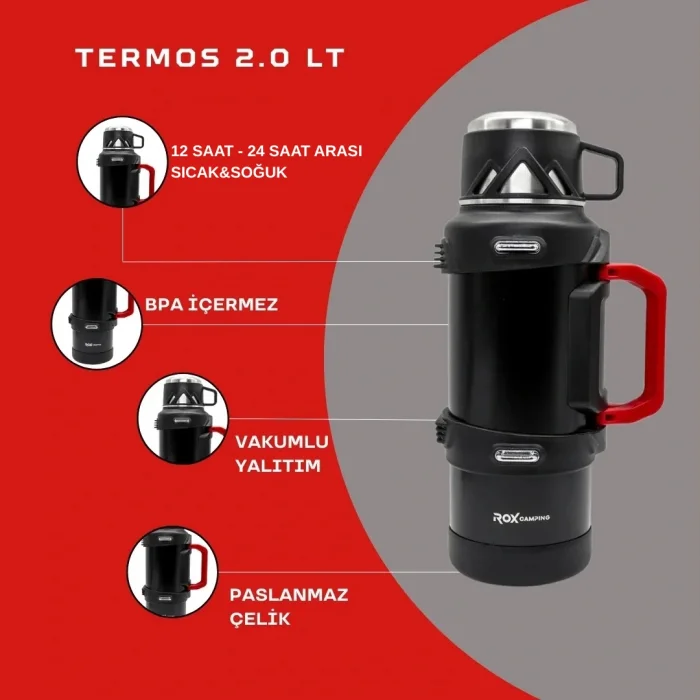 ROX CAMPING 2 LT KAMP TERMOS