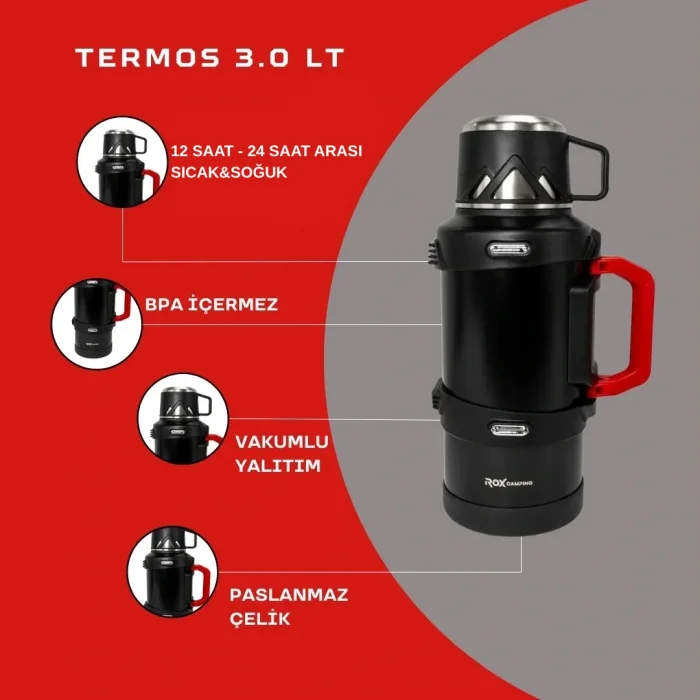 ROX CAMPING 3 LT KAMP TERMOS