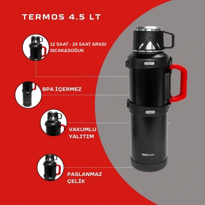 ROX CAMPING 4.5 LT KAMP TERMOS