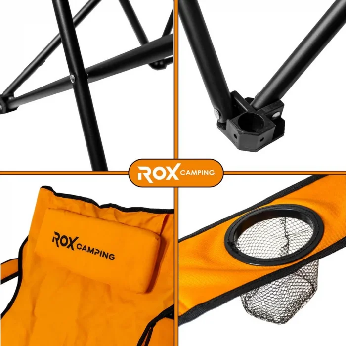 ROX CAMPING KATLANIR KAMP SANDALYESİ - TURUNCU