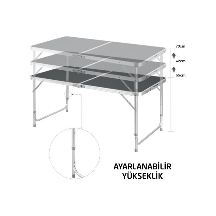 ROX CAMPING KATLANIR MASA TABURE SETİ