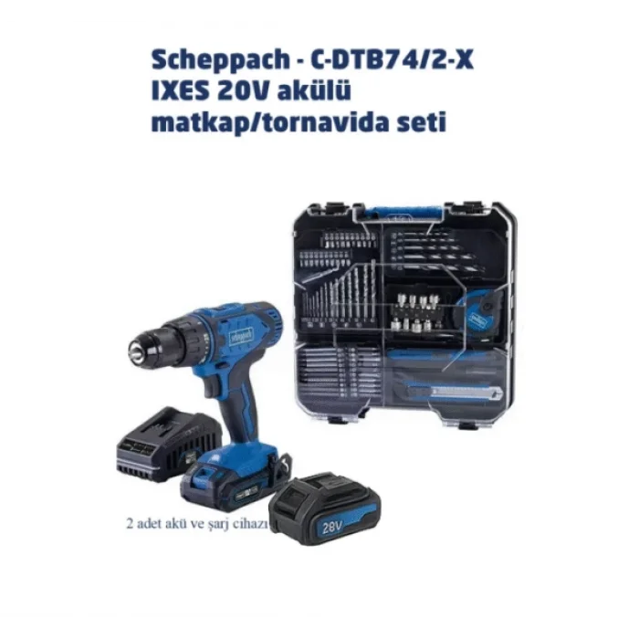 Scheppach C-dtb74/2-x – 2 Akülü Matkap/Tornavida Seti