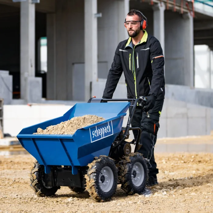 Scheppach DP3000 Mini Dumper 300 kg – 5,6 HP 4 Zamanlı Benzinli Motorlu Taşıyıcı