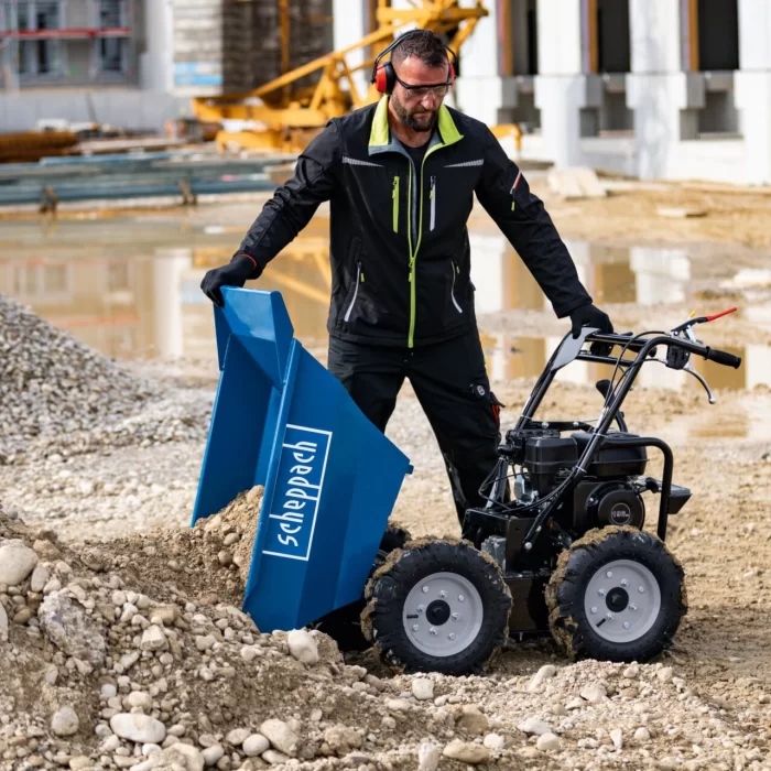 Scheppach DP3000 Mini Dumper 300 kg – 5,6 HP 4 Zamanlı Benzinli Motorlu Taşıyıcı