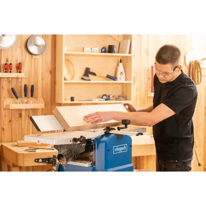 Scheppach HMS1070 Planya Kalınlık Makinesi – 1500 W, 2 Bıçaklı, Geniş Tezgah