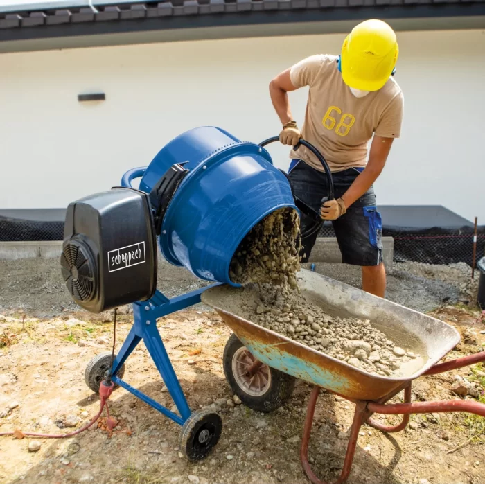 Scheppach MIX140 Elektrikli Beton Mikseri – 140 L, 550 W Motorlu