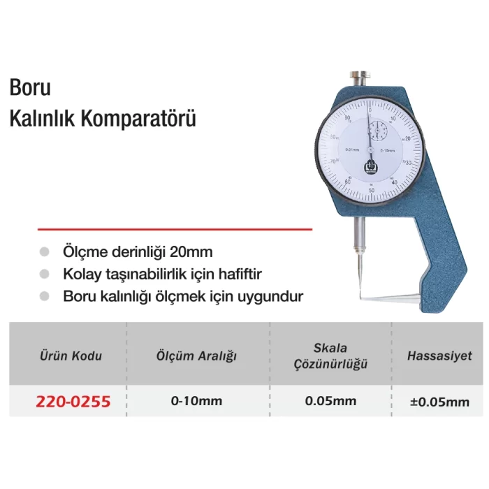 Werka Boru Kalınlık Kompratörü 10X0.05mm