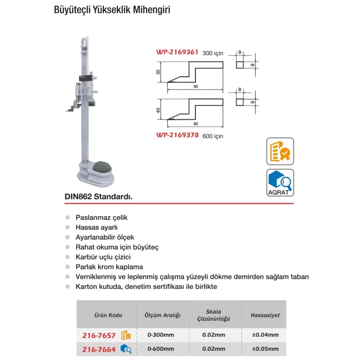 Werka Büyüteçli Yükseklik Mihengiri