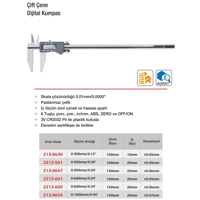 Werka Çift Çene Dijital Kumpas