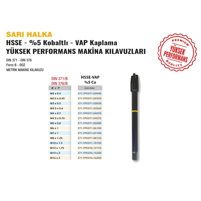 Werka DIN371/B & DIN376/B HSS%5CO Vap Makine Kılavuzu