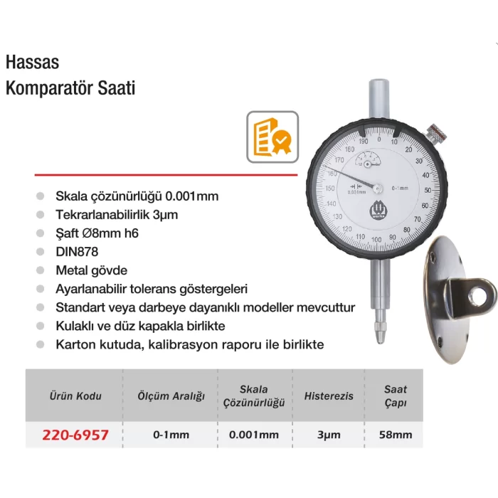 Werka Hassas Kompratör Saati 10x0.001 mm