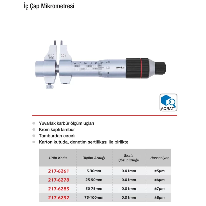 Werka İç Çap Mikrometresi