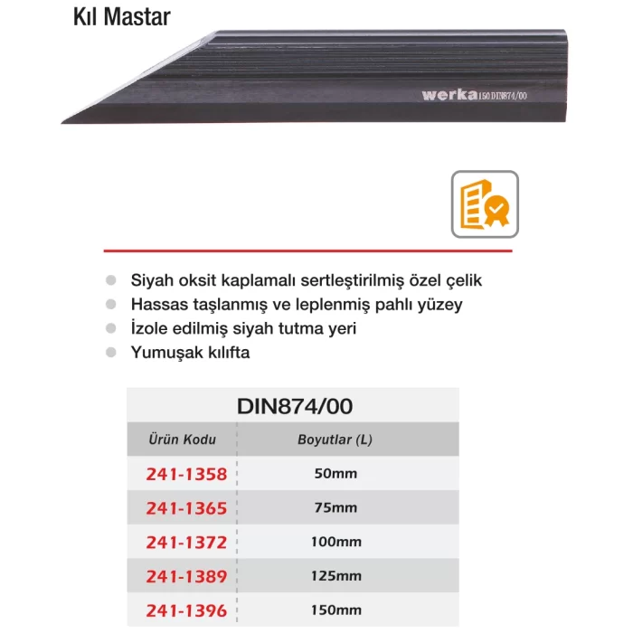 Werka Kıl Mastar DIN874/00