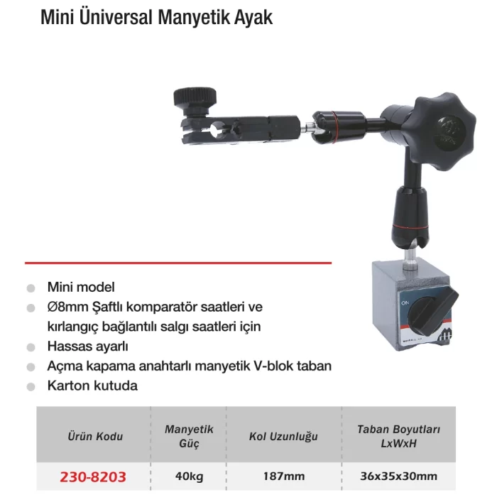 Werka Mini Üniversal Manyetik Ayak 40 kg