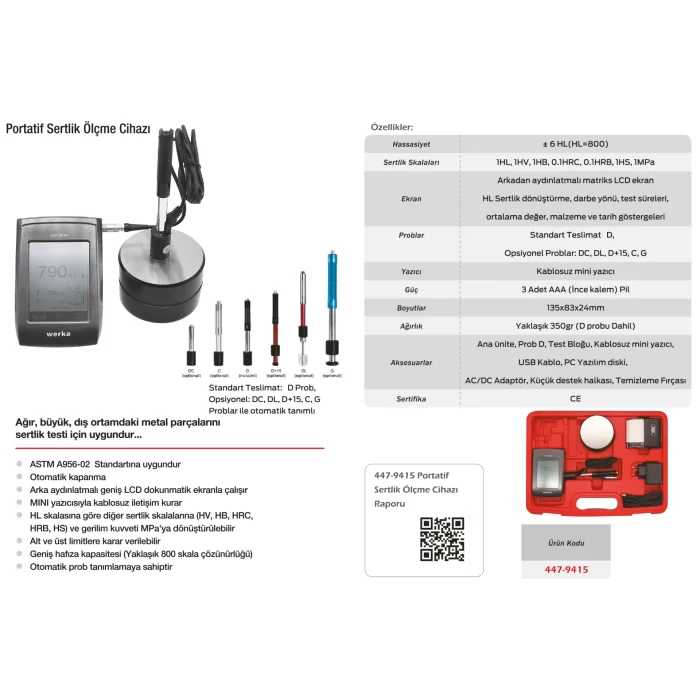 Werka Portatif Sertlik Ölçme Cihazı